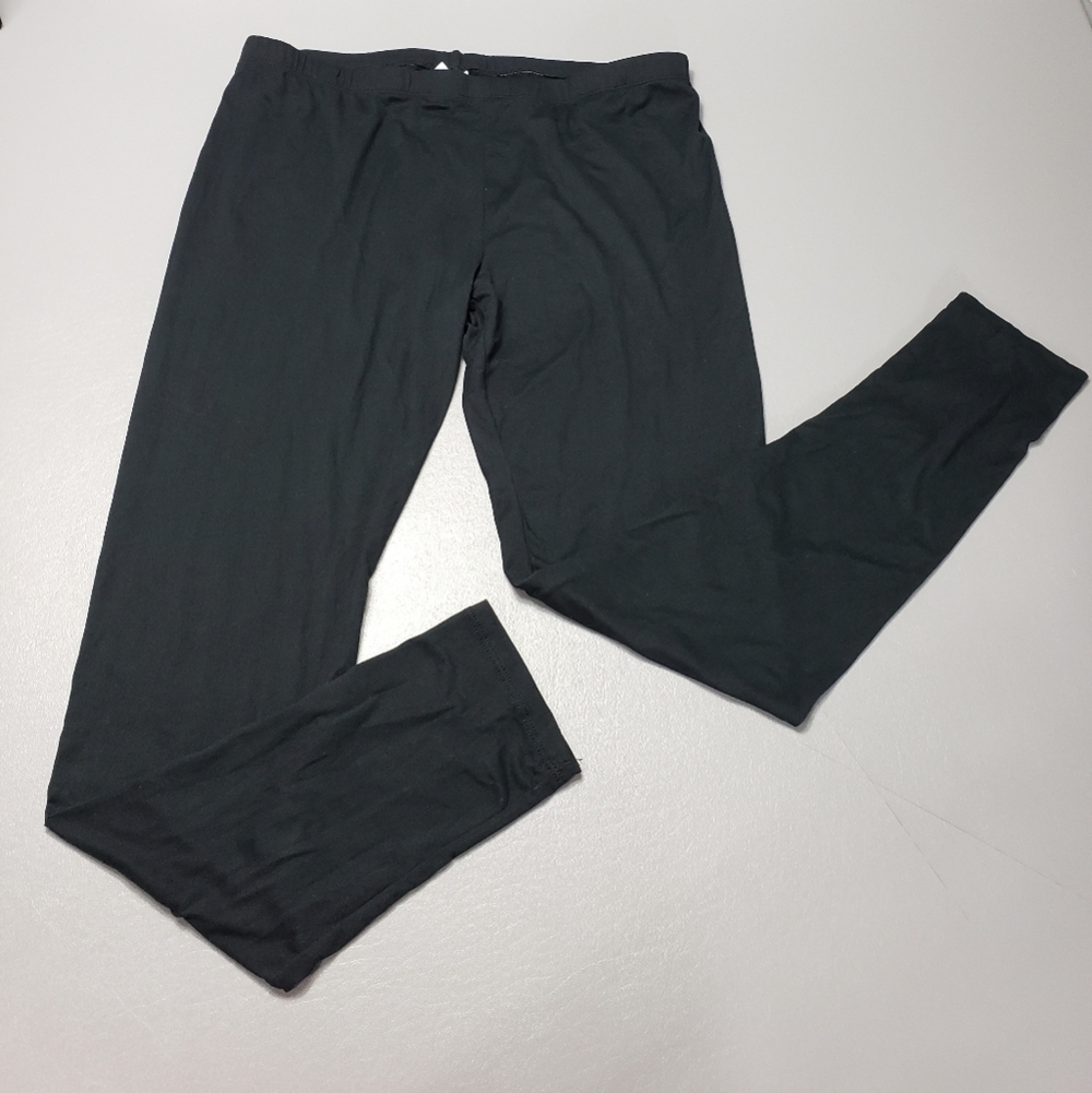 Collette love solid black leggings women's size large 12-14